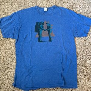 Astronaut & Man Shaking Hands Graphic T-Shirt